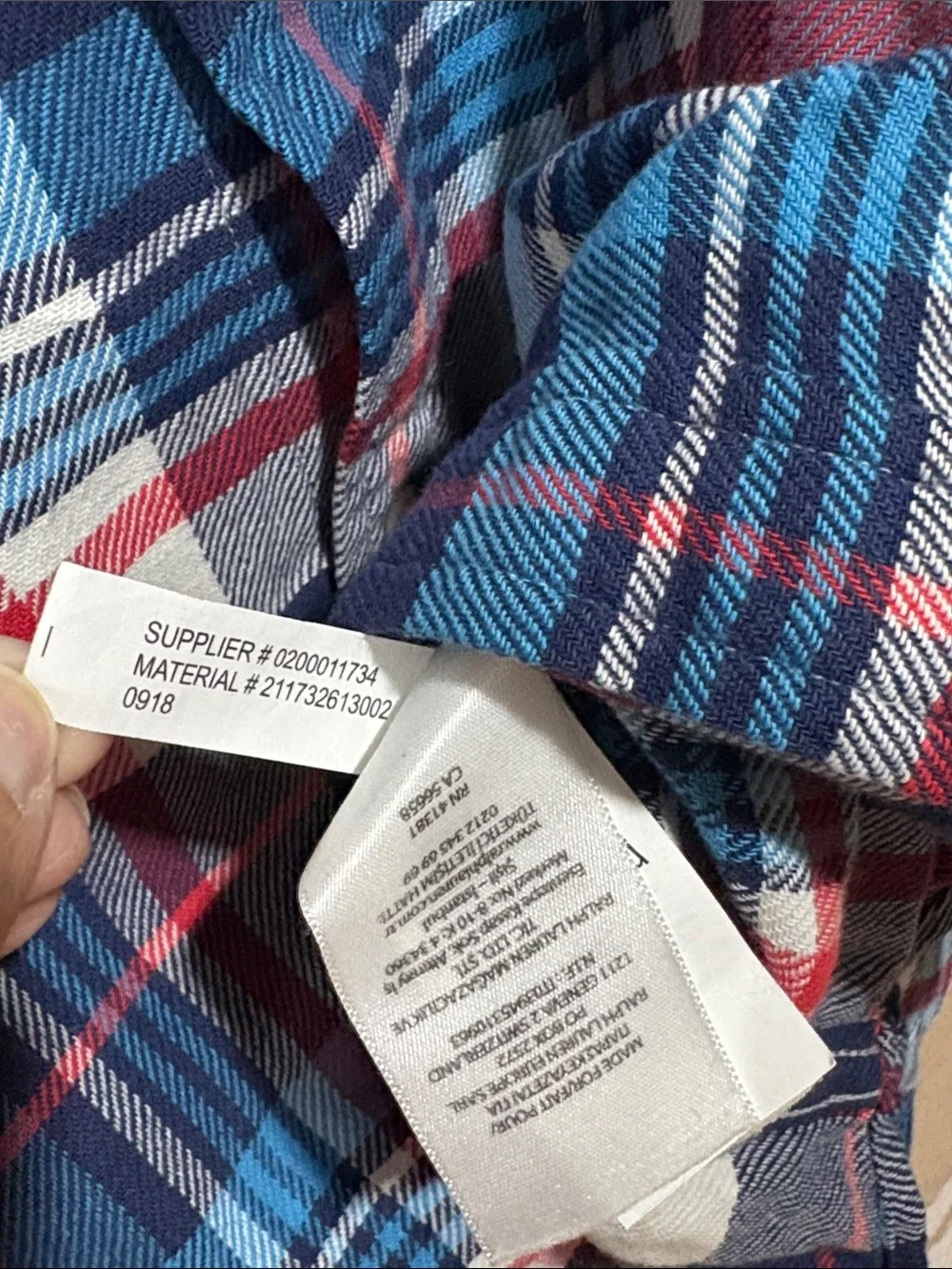 Polo Ralph Lauren Plaid Flannel Button Down Shirt Men's Medium NWOT Blue Red
